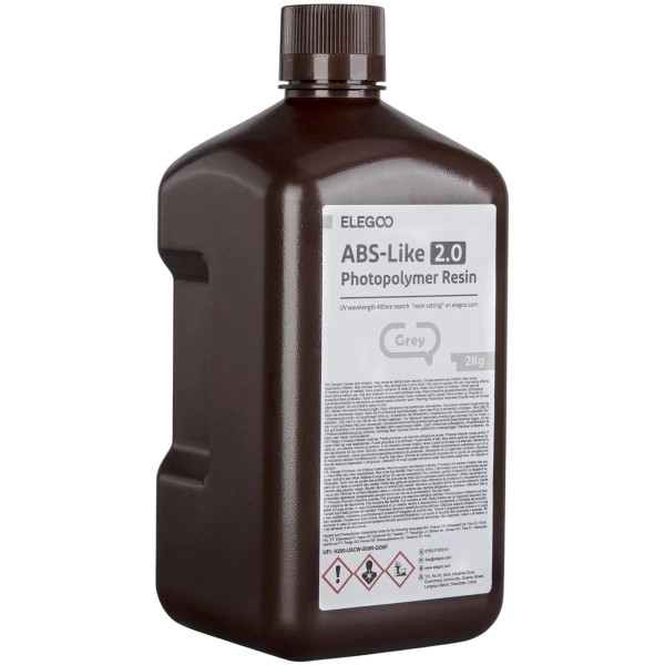 Фото - Гумовий фотополімер Elegoo Standard Resin 2кг сіра (50.103.0273)