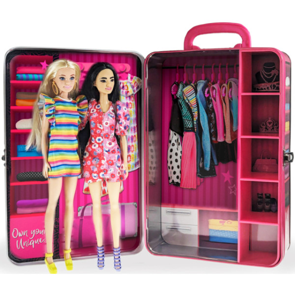 Фото - Меблі і будиночки для ляльки Barbie Портативний кейс Модна Шафа (BBDS6B)