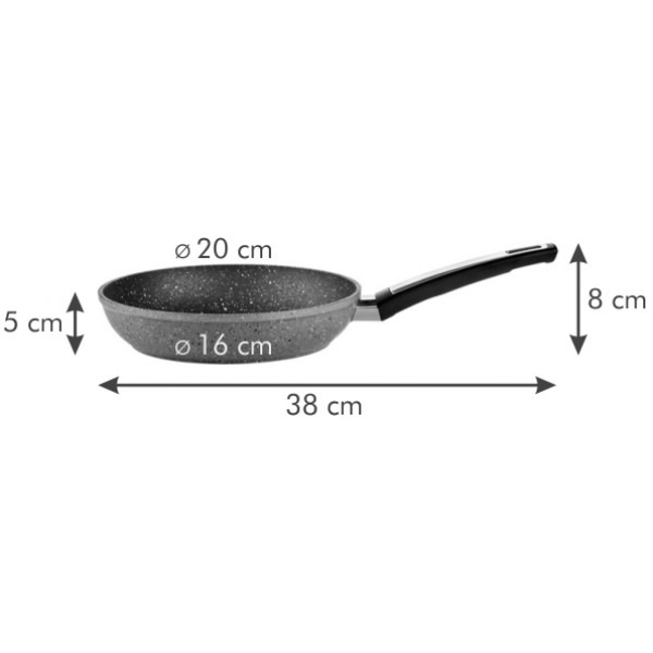 Фото - Сковорода універсальна tescoma 602420 i-Premiumi Stone 20 см
