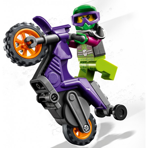 Фото - Конструктор LEGO City Каскадерський мотоцикл для ставання дибки (60296)