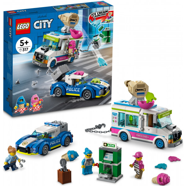 Фото - Конструктор LEGO City Поліцейське переслідування фургона з морозивом (60314)