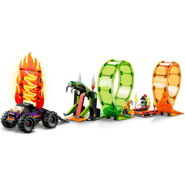 Фото - Конструктор LEGO City Stuntz Двойная петля каскадерской арены (60339)