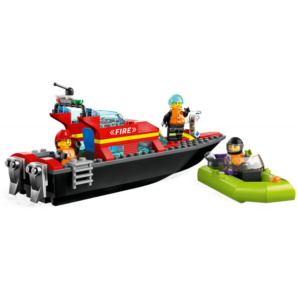 Фото - Конструктор LEGO City Лодка пожарной бригады (60373)