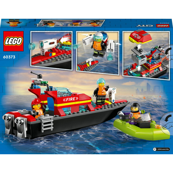 Фото - Конструктор LEGO City Лодка пожарной бригады (60373)