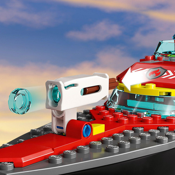 Фото - Конструктор LEGO City Лодка пожарной бригады (60373)