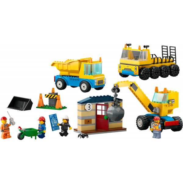Фото - Конструктор LEGO City Будівельна вантажівка й кулястий кран-таран (60391)