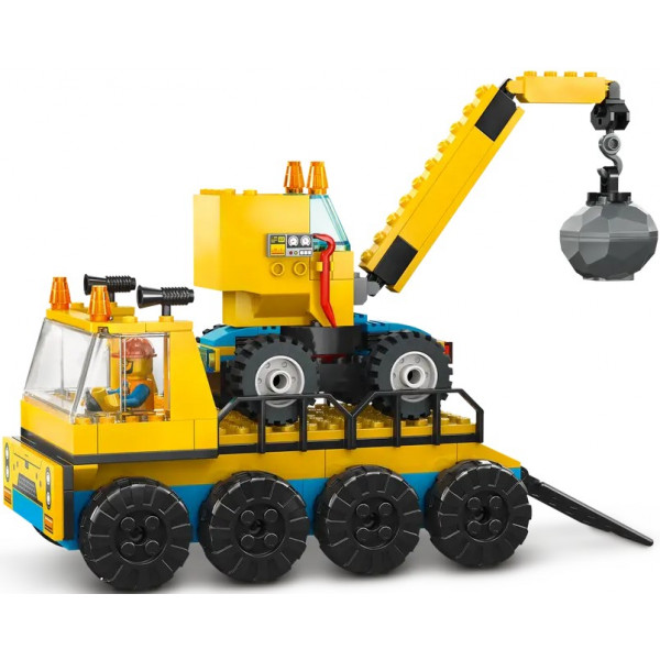 Фото - Конструктор LEGO City Будівельна вантажівка й кулястий кран-таран (60391)