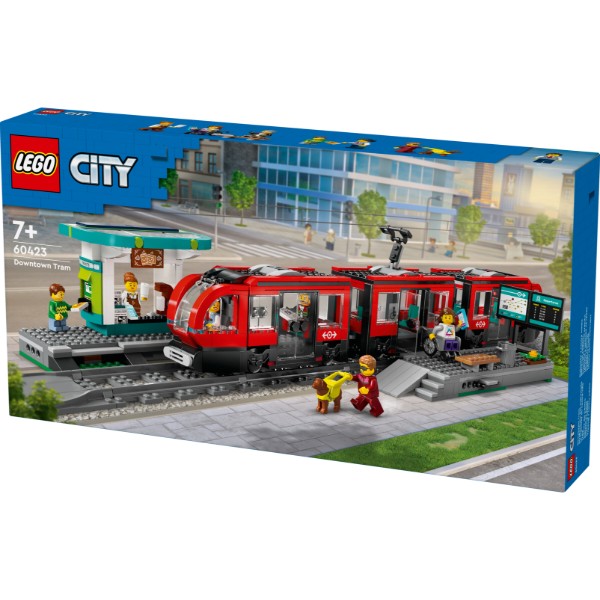 Фото - Конструктор LEGO City Трамвай и вокзал в центре города (60423)