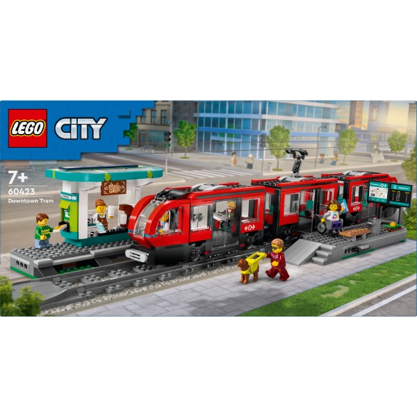 Фото - Конструктор LEGO City Трамвай и вокзал в центре города (60423)