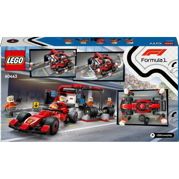 Фото - Конструктор LEGO City Піт-стоп і піт-екіпаж F1® з болідом Ferrari (60443)