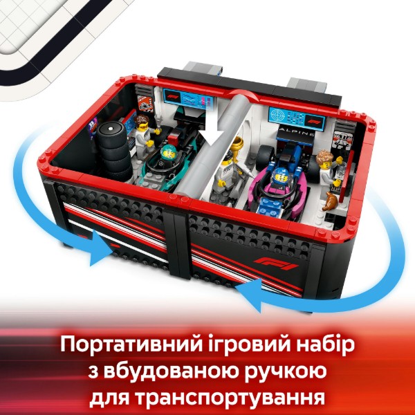 Фото - Конструктор LEGO City Гараж F1® и автомобили Mercedes-AMG и Alpine (60444)
