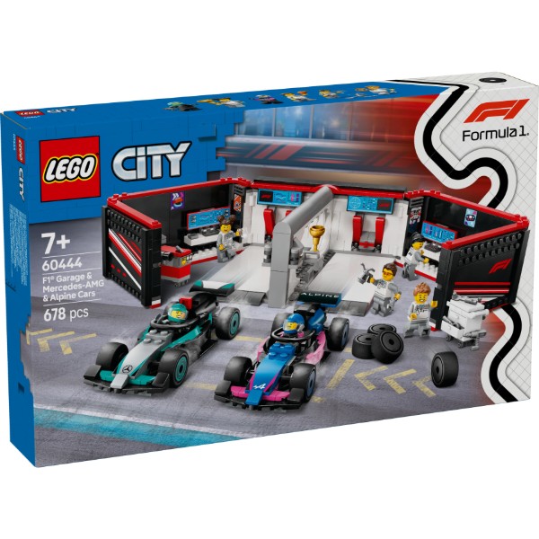 Фото - Конструктор LEGO City Гараж F1® и автомобили Mercedes-AMG и Alpine (60444)