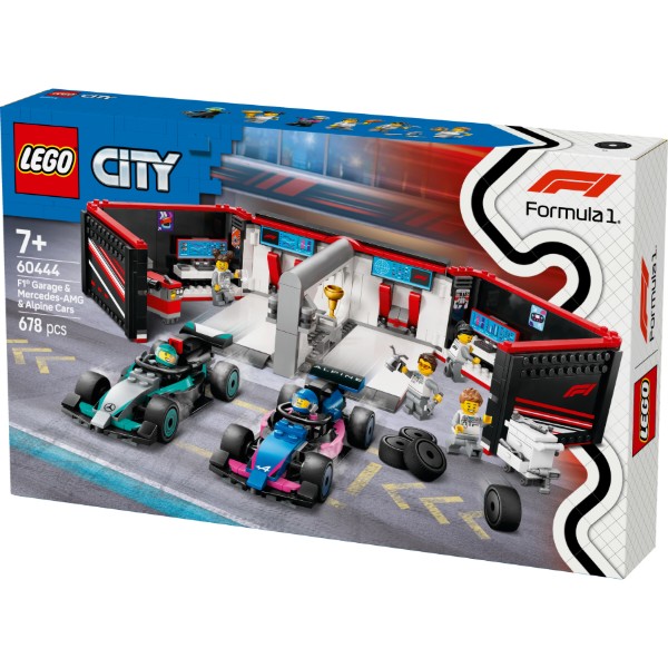 Фото - Конструктор LEGO City Гараж F1® и автомобили Mercedes-AMG и Alpine (60444)