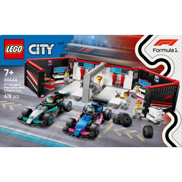 Фото - Конструктор LEGO City Гараж F1® и автомобили Mercedes-AMG и Alpine (60444)