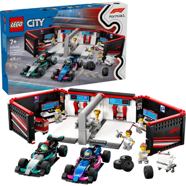 Фото - Конструктор LEGO City Гараж F1® и автомобили Mercedes-AMG и Alpine (60444)