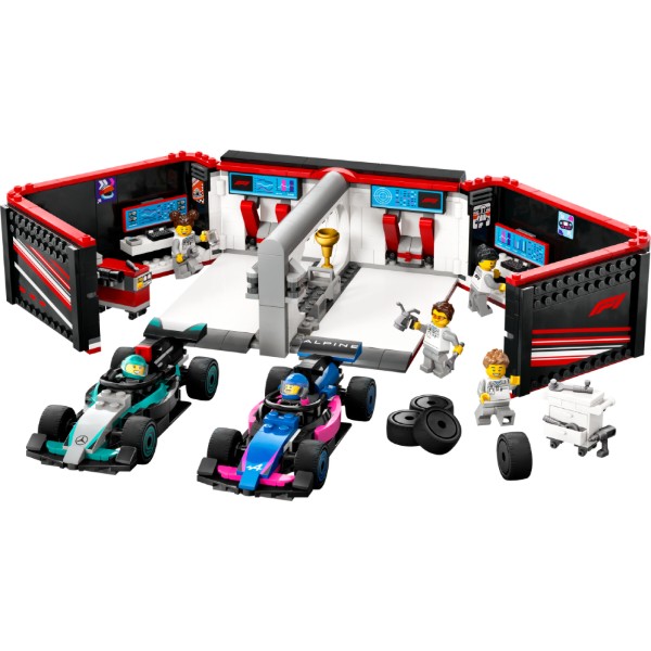 Фото - Конструктор LEGO City Гараж F1® и автомобили Mercedes-AMG и Alpine (60444)