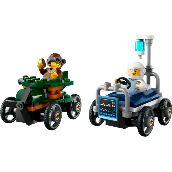 Фото - Конструктор LEGO City «Літак проти лікарняного ліжка» Набір для перегонів (60459)