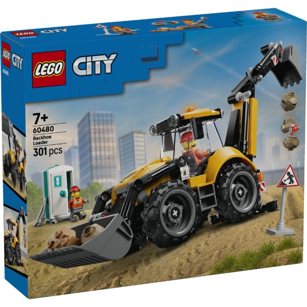 Фото - Конструктор LEGO  City Жовтий екскаватор-навантажувач (60480)
