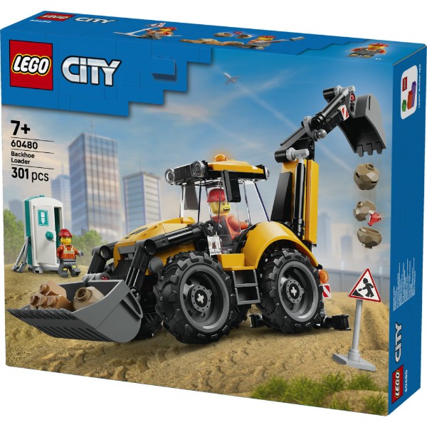 Фото - Конструктор LEGO  City Жовтий екскаватор-навантажувач (60480)