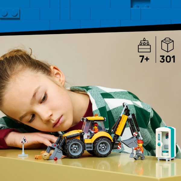Фото - Конструктор LEGO  City Жовтий екскаватор-навантажувач (60480)