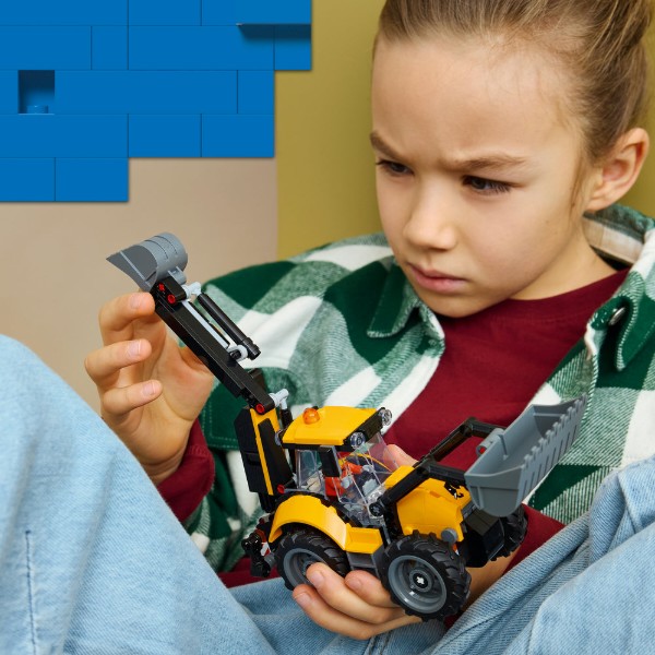 Фото - Конструктор LEGO  City Жовтий екскаватор-навантажувач (60480)
