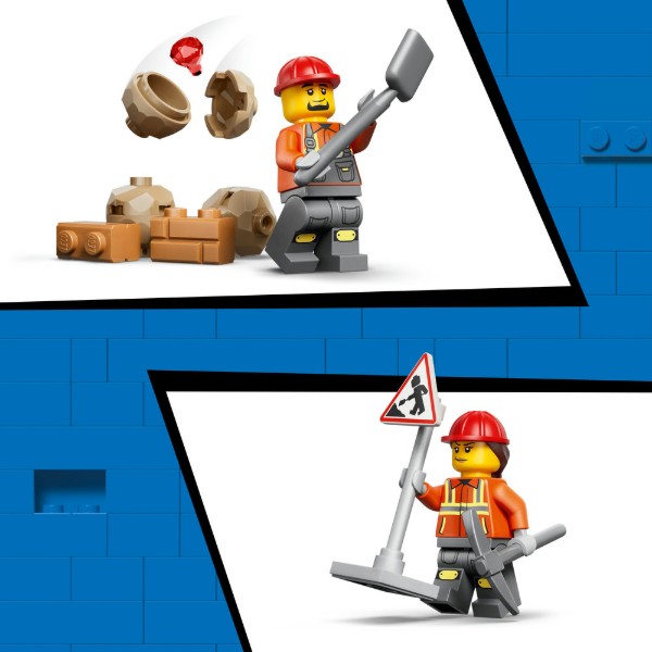 Фото - Конструктор LEGO  City Жовтий екскаватор-навантажувач (60480)