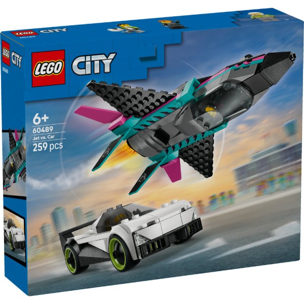 Фото - Конструктор LEGO City Реактивный самолёт против автомобиля (60489)