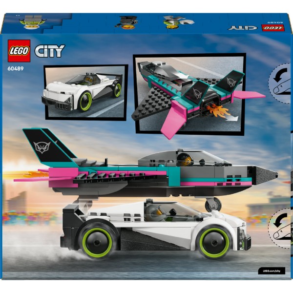 Фото - Конструктор LEGO City Реактивный самолёт против автомобиля (60489)