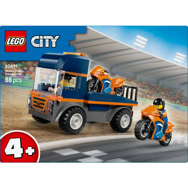 Фото - Конструктор LEGO City Транспортёр мотоциклов (60491)