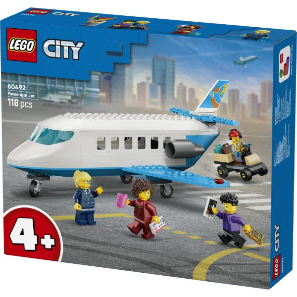Фото - Конструктор LEGO City Пасажирський літак (60492)