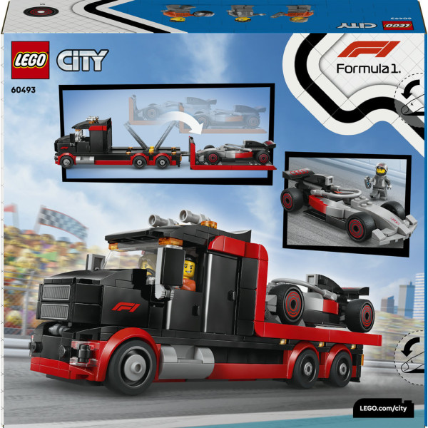 Фото - Конструктор LEGO City Вантажівка для демонстрації F1® із перегоновим автомобілем Audi F1® (60493)