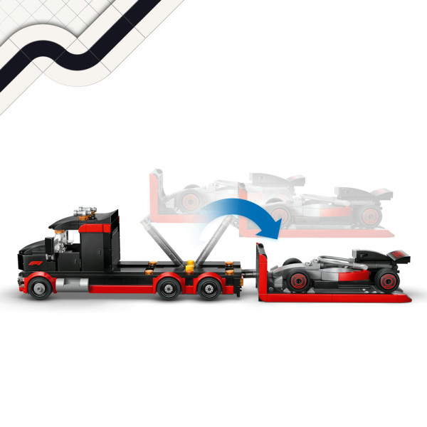 Фото - Конструктор LEGO City Вантажівка для демонстрації F1® із перегоновим автомобілем Audi F1® (60493)