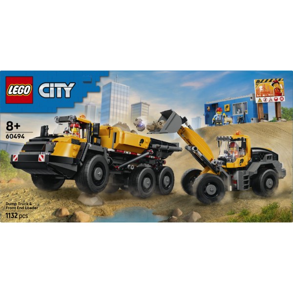 Фото - Конструктор LEGO  City Самоскид і фронтальний ковшовий навантажувач (60494)