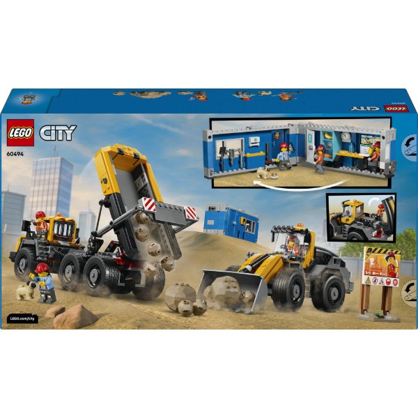 Фото - Конструктор LEGO  City Самоскид і фронтальний ковшовий навантажувач (60494)
