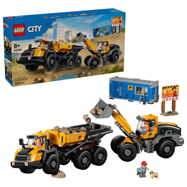 Фото - Конструктор LEGO  City Самоскид і фронтальний ковшовий навантажувач (60494)