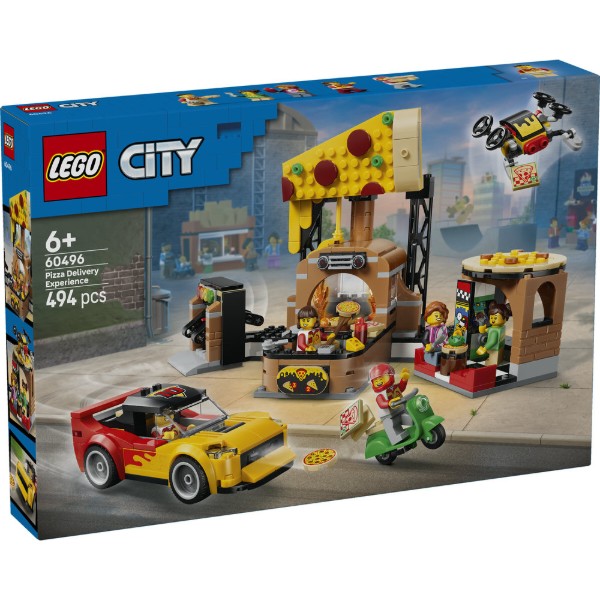 Фото - Конструктор LEGO City Доставка піци з різними транспортними засобами (60496)