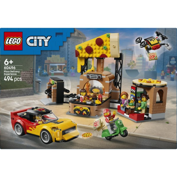Фото - Конструктор LEGO City Доставка піци з різними транспортними засобами (60496)