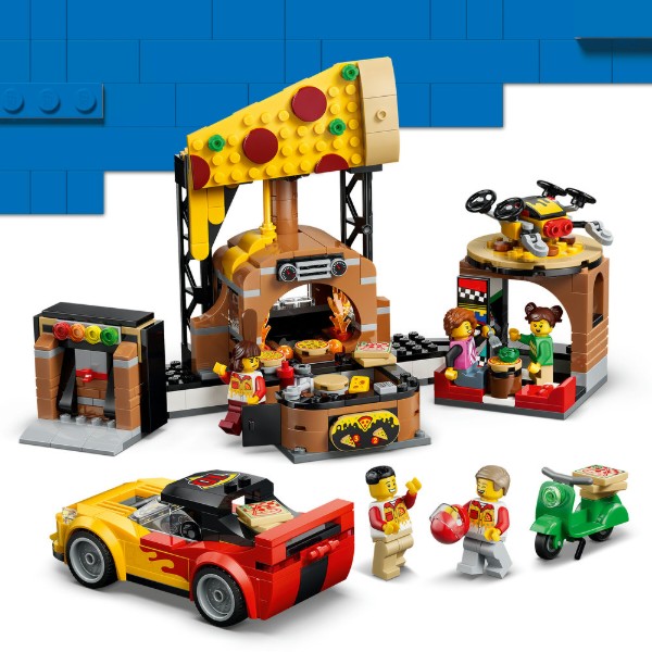 Фото - Конструктор LEGO City Доставка піци з різними транспортними засобами (60496)