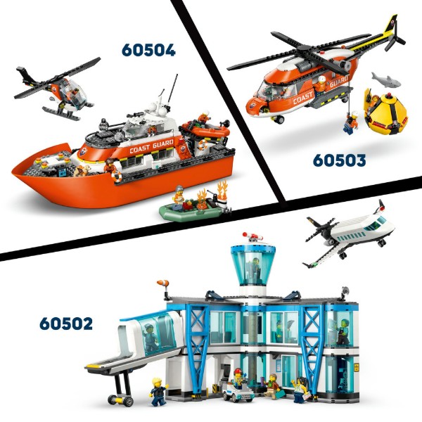 Фото - Конструктор LEGO City Вертолёт береговой охраны (60503)