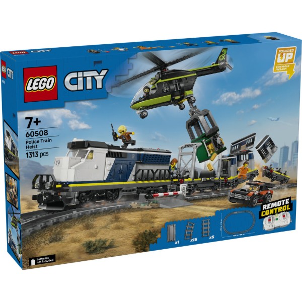 Фото - Конструктор LEGO City Ограбление полицейского поезда (60508)