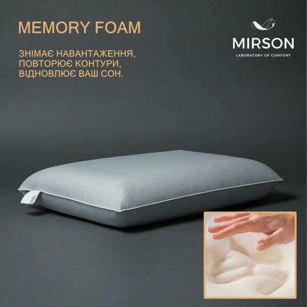Фото - Подушка ортопедическая MirSon №6051 Delicate satin Skyline Men 59х43х12 (2200003261745)
