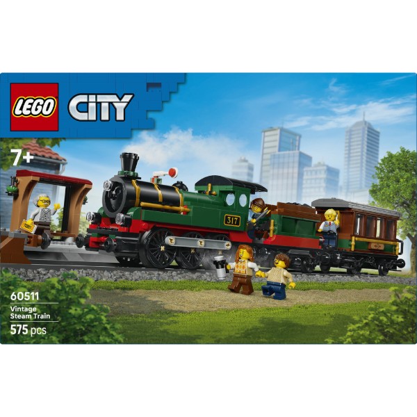Фото - Конструктор LEGO City Старовинний паровоз (60511)