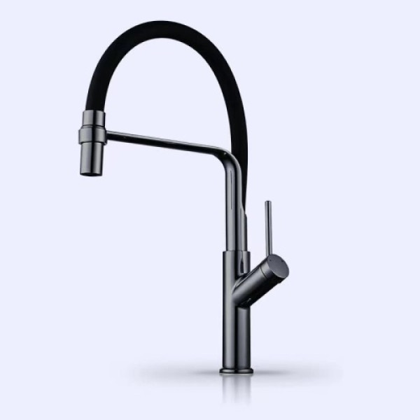 Фото - Кухонний змішувач VALESO BQ566 гнучкий PVD чорний