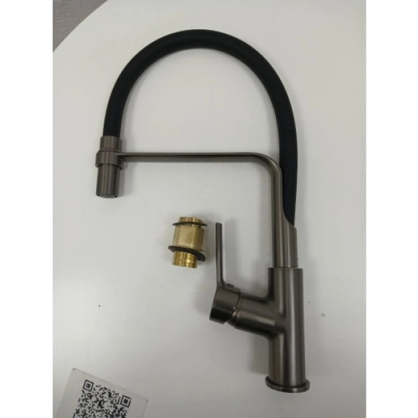 Фото - Кухонний змішувач VALESO BQ566 гнучкий PVD чорний