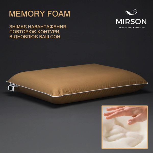 Фото - Подушка ортопедическая MirSon №6056 Delicate satin Estella Men 59х43х12 (2200003261790)