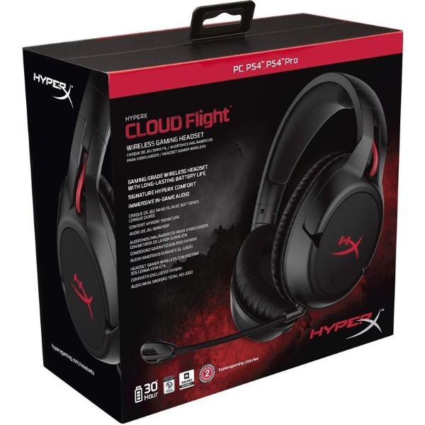Фото - Гарнитура беспроводная игровая HyperX Cloud Flight Black (4P5L4AM)