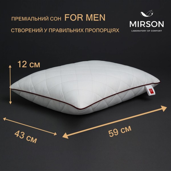 Фото - Подушка ортопедическая MirSon №6063 Steep Line Jojo Men 59х43х12 (2200003261882)