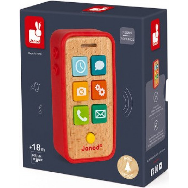 Фото - Інтерактивний гаджет Janod Телефон зі звуком (J05334)
