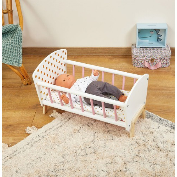 Фото - Меблі і будиночки для ляльки Janod Ліжко для ляльки (J05889)