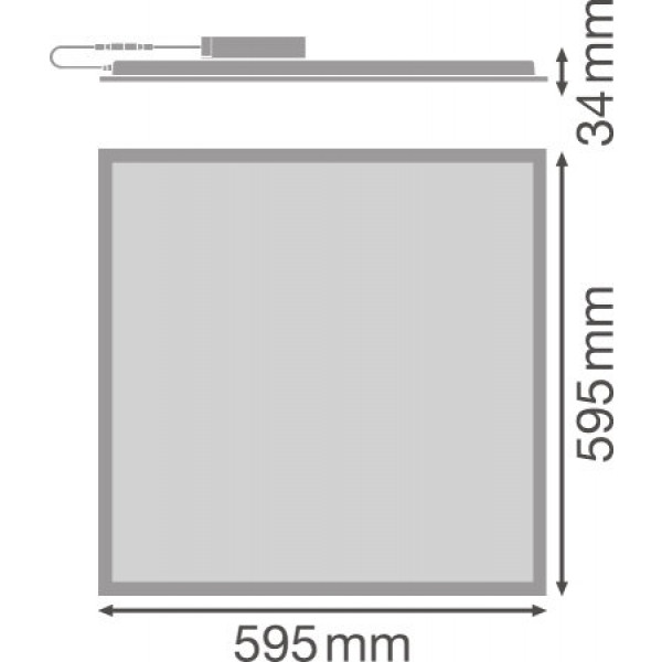 Фото - Світлодіодний світильник Osram Ledvance Value 600х600 40W/6500K (4058075392403)